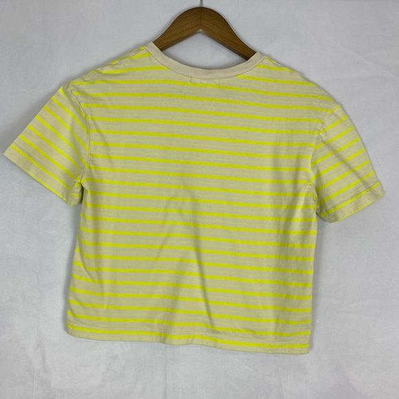 Vans Womens Mini Check Top Lemon Tonic semi cropped t-shirt xs - Picture 13 of 14